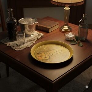 Vintage 1970's colonel goodfellows soda advertisement drink tray